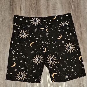 No Boundaries Black Celestial Patterned Shorts